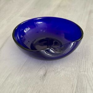 Tiffany & Co. Cobalt Tumbprint Bowl by Elsa Peretti - Signed & Engraved